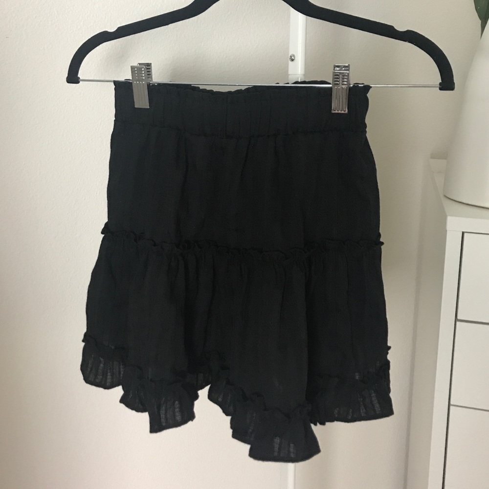 Black Ruffle Skirt